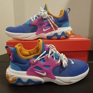 Nike React Presto GS 6Y Blue Multi Color Shoes